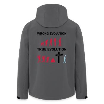 true evolution jesus - Recycelte Männer Softshell-Jacke von Stanley/Stella - Anthrazit - Hinten - AI Model Male 185 light (185cm)