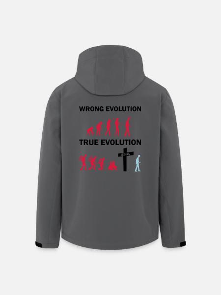 true evolution jesus - Recycelte Männer Softshell-Jacke von Stanley/Stella - Anthrazit