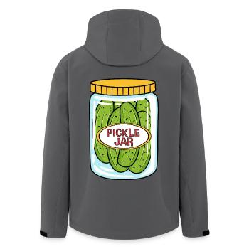 Essiggurke Gurke Gurken - Recycelte Männer Softshell-Jacke von Stanley/Stella - Anthrazit - Hinten - AI Model Male 185 light (185cm)