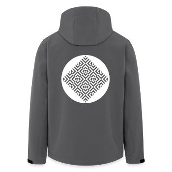002 corp circle - Recycelte Männer Softshell-Jacke von Stanley/Stella - Anthrazit - Hinten - AI Model Male 185 light (185cm)