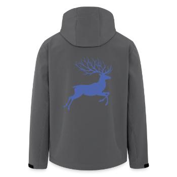 rentier silhouette hirsch geweih weihnachten - Recycelte Männer Softshell-Jacke von Stanley/Stella - Anthrazit - Hinten - AI Model Male 185 light (185cm)