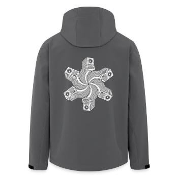 speaker spirale 23 - Recycelte Männer Softshell-Jacke von Stanley/Stella - Anthrazit - Hinten - AI Model Male 185 light (185cm)