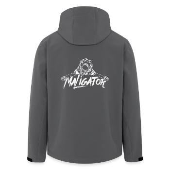 Maligator - Belgian Malinois Wilsigns - Recycelte Männer Softshell-Jacke von Stanley/Stella - Anthrazit - Hinten - AI Model Male 185 light (185cm)