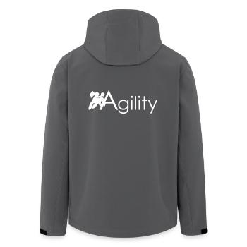 Agility - Recycelte Männer Softshell-Jacke von Stanley/Stella - Anthrazit - Hinten - AI Model Male 185 light (185cm)
