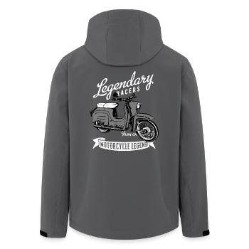 Simson Schwalbe Moped DDR - Recycelte Männer Softshell-Jacke von Stanley/Stella - Anthrazit - Hinten - AI Model Male 185 light (185cm)