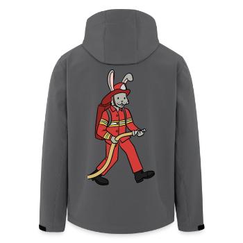 Pompiers lapin / lapin pompier - Veste softshell homme en polyester recyclé Stanley/Stella - charbon - Dos - AI Model Male 185 light (185cm)