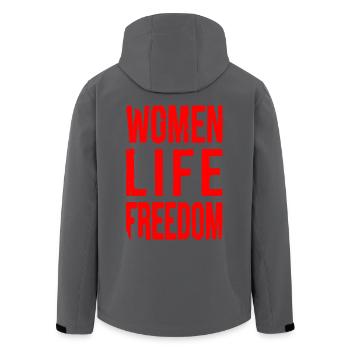 Women life freedom - Recycelte Männer Softshell-Jacke von Stanley/Stella - Anthrazit - Hinten - AI Model Male 185 light (185cm)