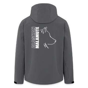 ALASKAN MALAMUTE PROFIL Wilsigns - Recycelte Männer Softshell-Jacke von Stanley/Stella - Anthrazit - Hinten - AI Model Male 185 light (185cm)