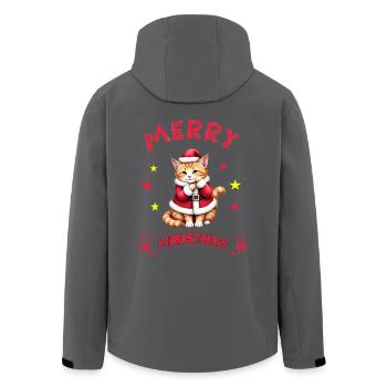 Merry Christmas Catmas Kätzchen süße Katze - Recycelte Männer Softshell-Jacke von Stanley/Stella - Anthrazit - Hinten - AI Model Male 185 light (185cm)