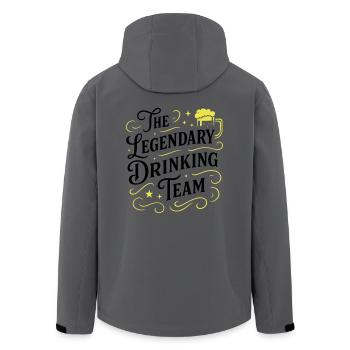 Drinking Team Spruch - Recycelte Männer Softshell-Jacke von Stanley/Stella - Anthrazit - Hinten - AI Model Male 185 light (185cm)