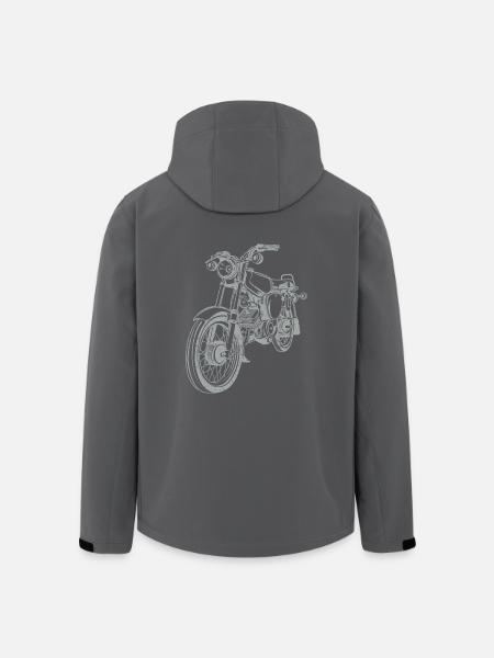 Simson S51 Vintage Lineart Silhouette - Recycelte Männer Softshell-Jacke von Stanley/Stella - Anthrazit