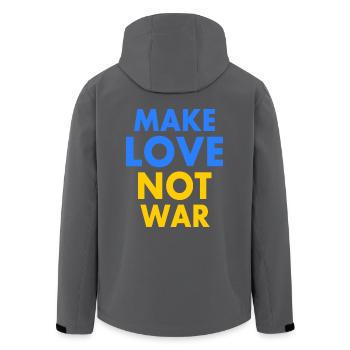 Make love not war - Recycelte Männer Softshell-Jacke von Stanley/Stella - Anthrazit - Hinten - AI Model Male 185 light (185cm)