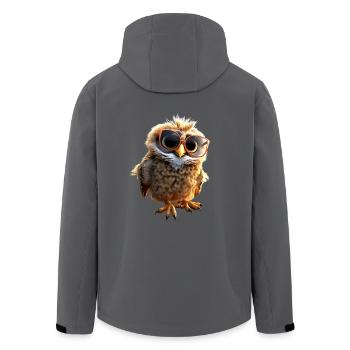 Eule Schleiereule Geschenk Kauz Uhu Owl Süße Eulen - Recycelte Männer Softshell-Jacke von Stanley/Stella - Anthrazit - Hinten - AI Model Male 185 light (185cm)