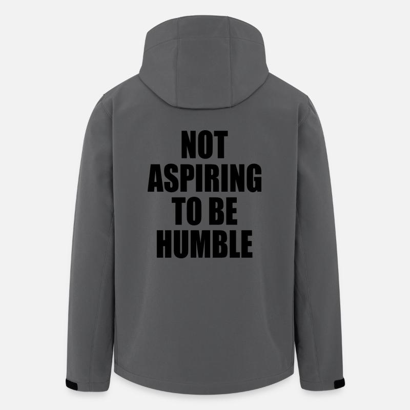 not aspiring to be humble - Men’s Recycled Softshell Jacket by Stanley/Stella - anthracite