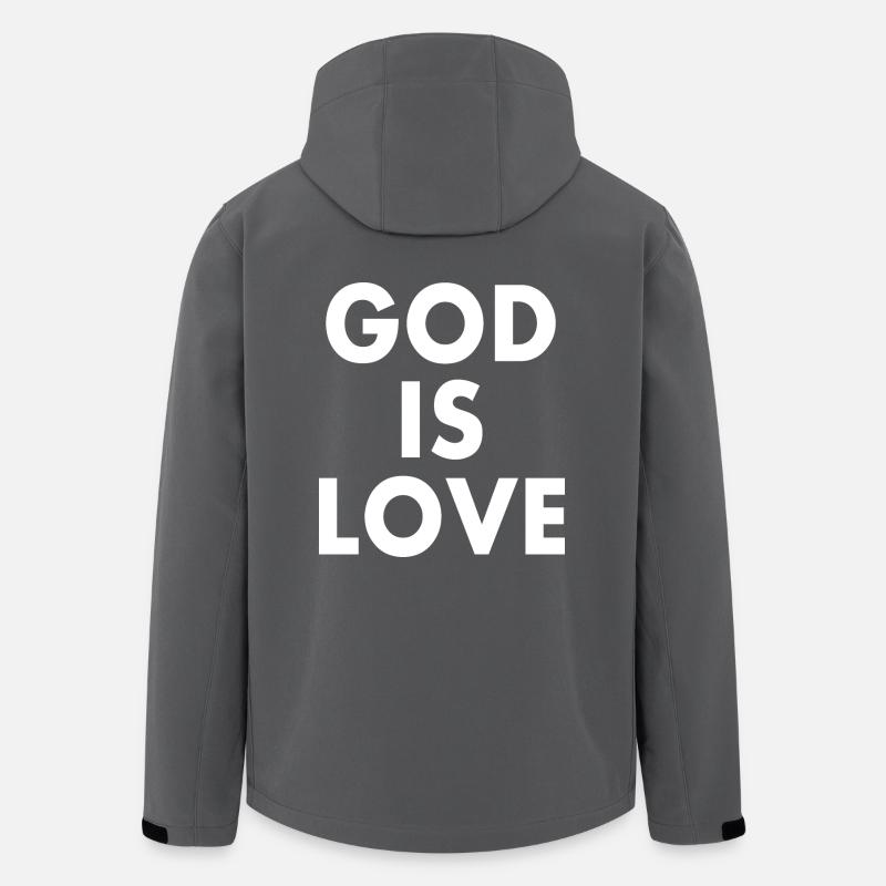 God is good - Recycelte Männer Softshell-Jacke von Stanley/Stella - Anthrazit