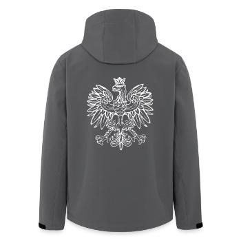Der polnische Adler - Recycelte Männer Softshell-Jacke von Stanley/Stella - Anthrazit - Hinten - AI Model Male 185 light (185cm)