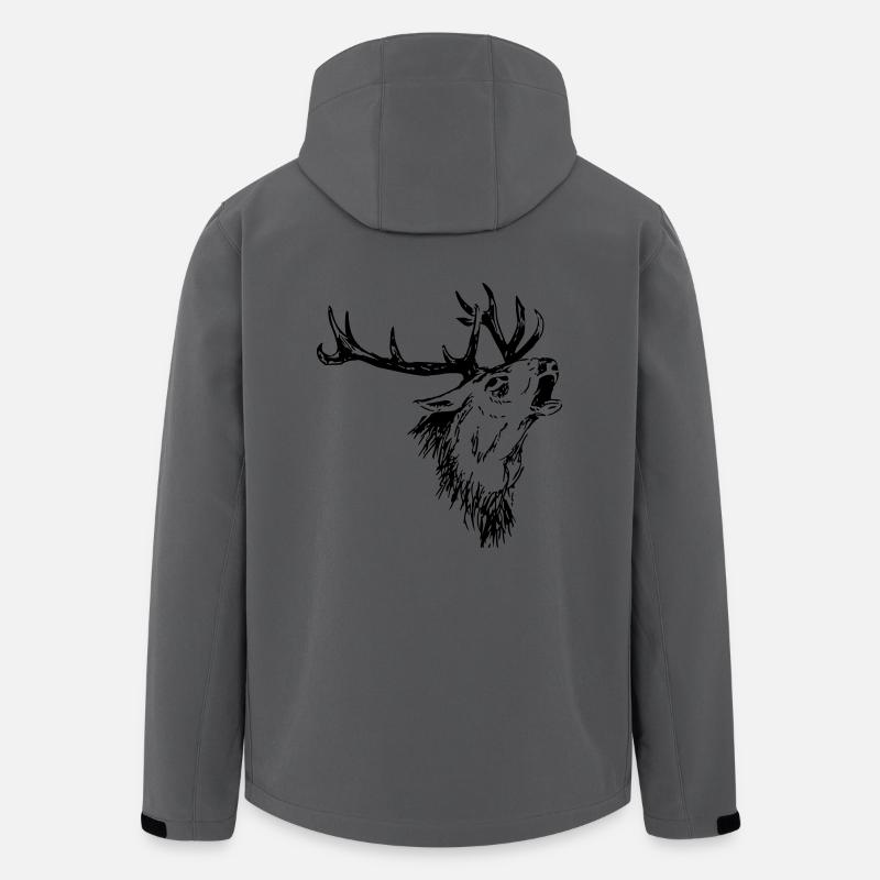 Cerf - Veste softshell homme en polyester recyclé Stanley/Stella - charbon