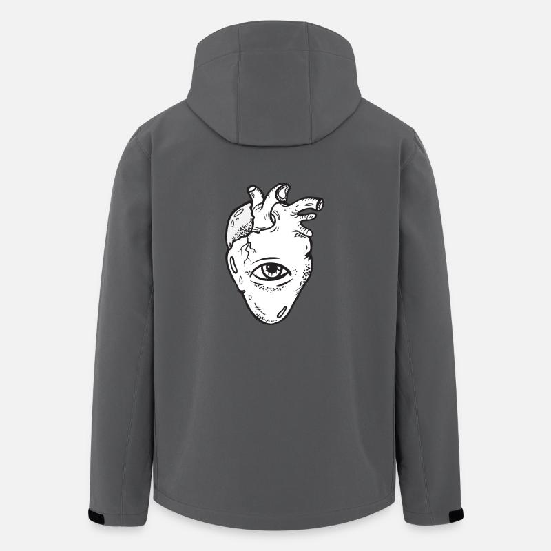 Augenherz ♡ - Recycelte Männer Softshell-Jacke von Stanley/Stella - Anthrazit