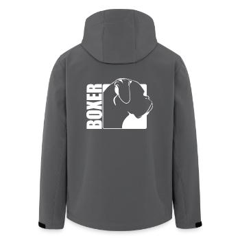 Profil Boxer Chien Chiens Wilsigns - Veste softshell homme en polyester recyclé Stanley/Stella - charbon - Dos - AI Model Male 185 light (185cm)
