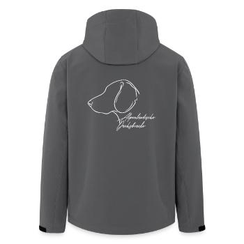 Alpenländische Dachsbracke Profil Hunde Hund - Recycelte Männer Softshell-Jacke von Stanley/Stella - Anthrazit - Hinten - AI Model Male 185 light (185cm)
