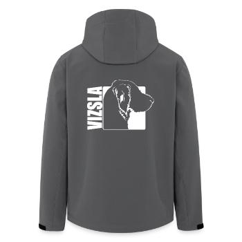 Wirehaired Vizsla Profile Dog Dogs Wilsigns - Men’s Recycled Softshell Jacket by Stanley/Stella - anthracite - Back - AI Model Male 185 light (185cm)