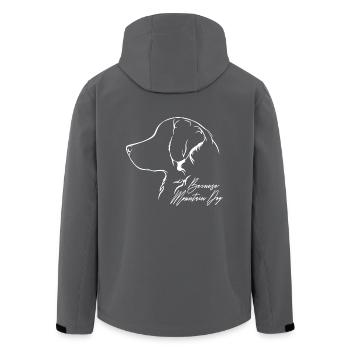 BERNESE MOUNTAIN DOG Profil Hunde Hund Wilsigns - Recycelte Männer Softshell-Jacke von Stanley/Stella - Anthrazit - Hinten - AI Model Male 185 light (185cm)