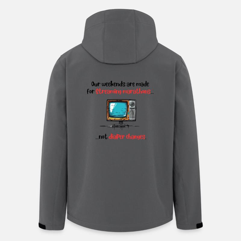 Our weekends are made for Streaming marathons - Recycelte Männer Softshell-Jacke von Stanley/Stella - Anthrazit