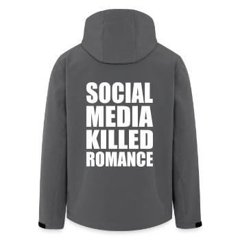 social media killed romance - Recycelte Männer Softshell-Jacke von Stanley/Stella - Anthrazit - Hinten - AI Model Male 185 light (185cm)