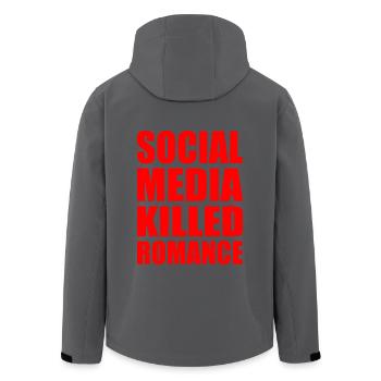 social media killed romance - Recycelte Männer Softshell-Jacke von Stanley/Stella - Anthrazit - Hinten - AI Model Male 185 light (185cm)