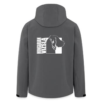 Hungarian Vizsla Wirehaired Profile Dogs Wilsigns - Men’s Recycled Softshell Jacket by Stanley/Stella - anthracite - Back - AI Model Male 185 light (185cm)