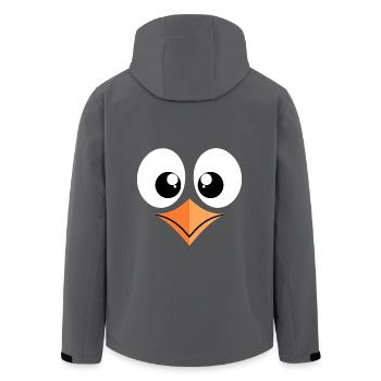 Pinguin Kostüm Vogel Schnabel Augen Gesicht lustig - Recycelte Männer Softshell-Jacke von Stanley/Stella - Anthrazit - Hinten - AI Model Male 185 light (185cm)