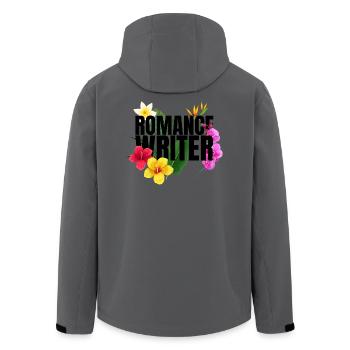 Romance Writer Flowers - Veste softshell homme en polyester recyclé Stanley/Stella - charbon - Dos - AI Model Male 185 light (185cm)