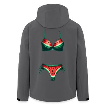 Chemise de bikini pastèque Cadeau pastèque - Veste softshell homme en polyester recyclé Stanley/Stella - charbon - Dos - AI Model Male 185 light (185cm)
