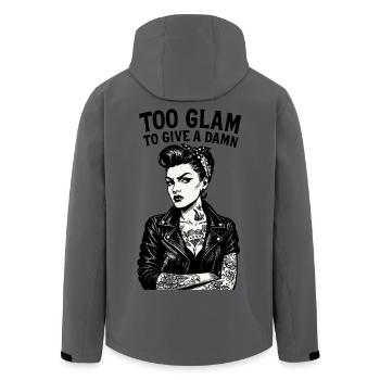 Rockabella Pin-Up: Outlaw Tattoo Girl & Lederjacke - Recycelte Männer Softshell-Jacke von Stanley/Stella - Anthrazit - Hinten - AI Model Male 185 light (185cm)