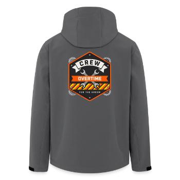 FINAL SHIFT – Crew Edition - Recycelte Männer Softshell-Jacke von Stanley/Stella - Anthrazit - Hinten - AI Model Male 185 light (185cm)