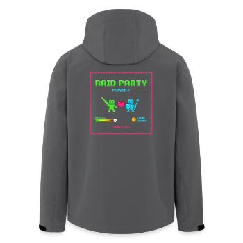 FINAL ENDBOSS – Raid Party Edition - Recycelte Männer Softshell-Jacke von Stanley/Stella - Anthrazit - Hinten - AI Model Male 185 light (185cm)