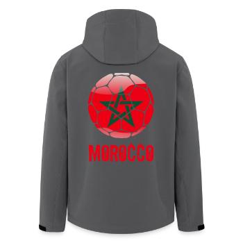 Marokko Fussball - Recycelte Männer Softshell-Jacke von Stanley/Stella - Anthrazit - Hinten - AI Model Male 185 light (185cm)