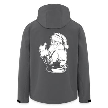 Lustige Weihnachten Weihnachtsmann Daumen hoch Weihnachtsgeschenk - Recycelte Männer Softshell-Jacke von Stanley/Stella - Anthrazit - Hinten - AI Model Male 185 light (185cm)