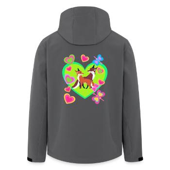 Fuchs Füchse Retro Kinder Waldtiere - Recycelte Männer Softshell-Jacke von Stanley/Stella - Anthrazit - Hinten - AI Model Male 185 light (185cm)