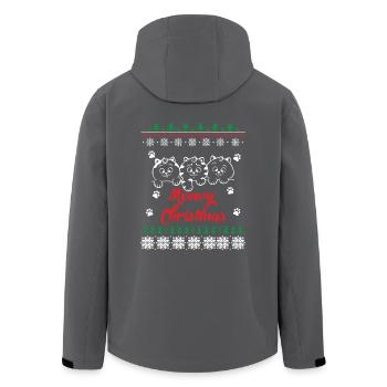 Ugly Christmas Sweater Meowy Christmas - Recycelte Männer Softshell-Jacke von Stanley/Stella - Anthrazit - Hinten - AI Model Male 185 light (185cm)