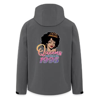 Queens Are Born in 1995 - 27. Geburtstag für Frauen - Recycelte Männer Softshell-Jacke von Stanley/Stella - Anthrazit - Hinten - AI Model Male 185 light (185cm)