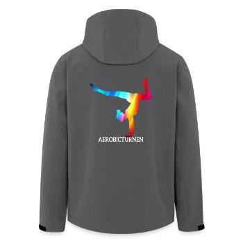 Turnerin Gymnastik Turnverein Aerobic Turnen - Recycelte Männer Softshell-Jacke von Stanley/Stella - Anthrazit - Hinten - AI Model Male 185 light (185cm)