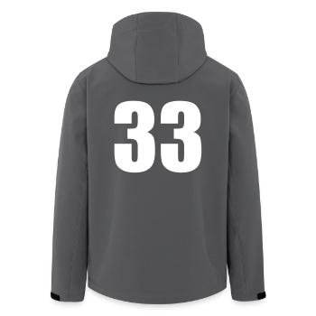 33 - Recycelte Männer Softshell-Jacke von Stanley/Stella - Anthrazit - Hinten - AI Model Male 185 light (185cm)