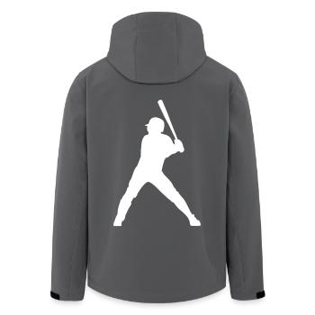 Baseball Batter Spieler Sport Geschenk - Recycelte Männer Softshell-Jacke von Stanley/Stella - Anthrazit - Hinten - AI Model Male 185 light (185cm)