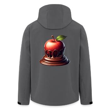 Schokoladen-Apfel-Fusion Schmelzendes Design - Recycelte Männer Softshell-Jacke von Stanley/Stella - Anthrazit - Hinten - AI Model Male 185 light (185cm)