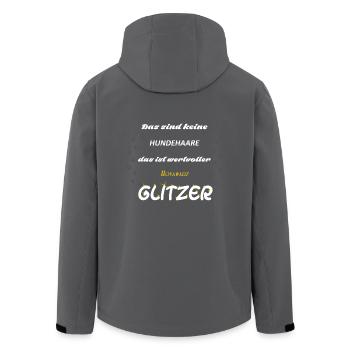 Hovawart Glitzer fHb3 - Recycelte Männer Softshell-Jacke von Stanley/Stella - Anthrazit - Hinten - AI Model Male 185 light (185cm)
