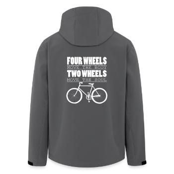 Biker Fahrrad Shirt Sport - Recycelte Männer Softshell-Jacke von Stanley/Stella - Anthrazit - Hinten - AI Model Male 185 light (185cm)