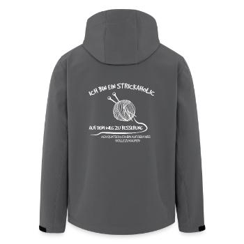 Stricken - Recycelte Männer Softshell-Jacke von Stanley/Stella - Anthrazit - Hinten - AI Model Male 185 light (185cm)