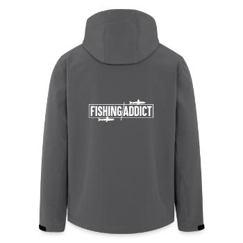 Fishing Addict - Fishing - Recycelte Männer Softshell-Jacke von Stanley/Stella - Anthrazit - Hinten - AI Model Male 185 light (185cm)