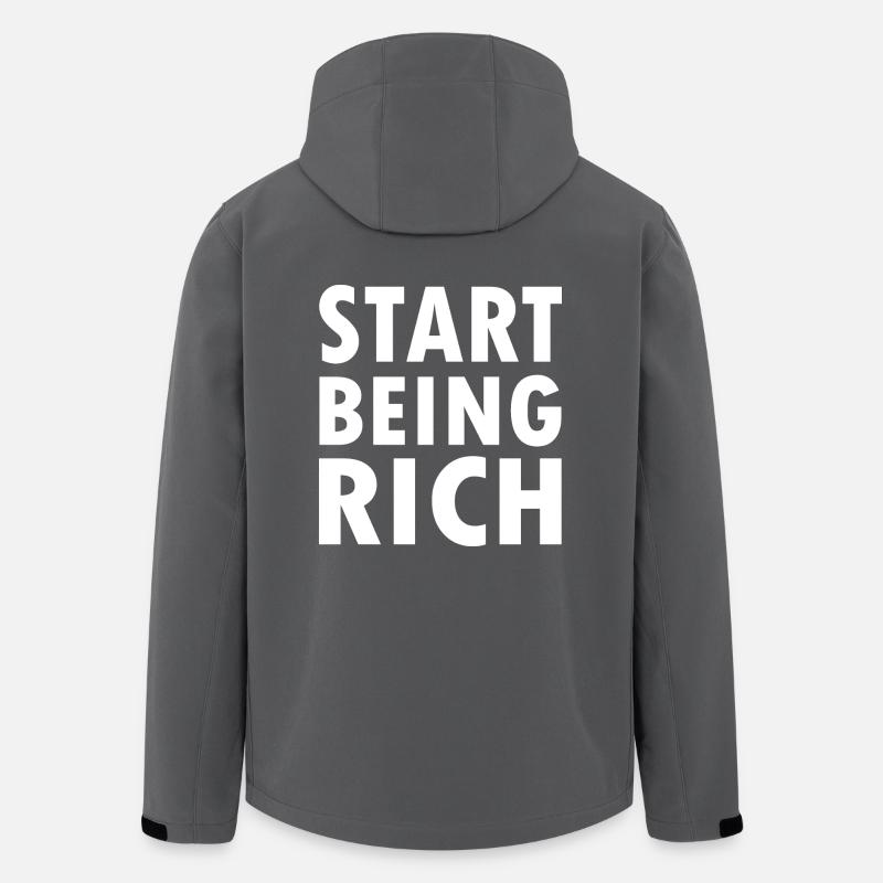 Start being rich - Men’s Recycled Softshell Jacket by Stanley/Stella - anthracite